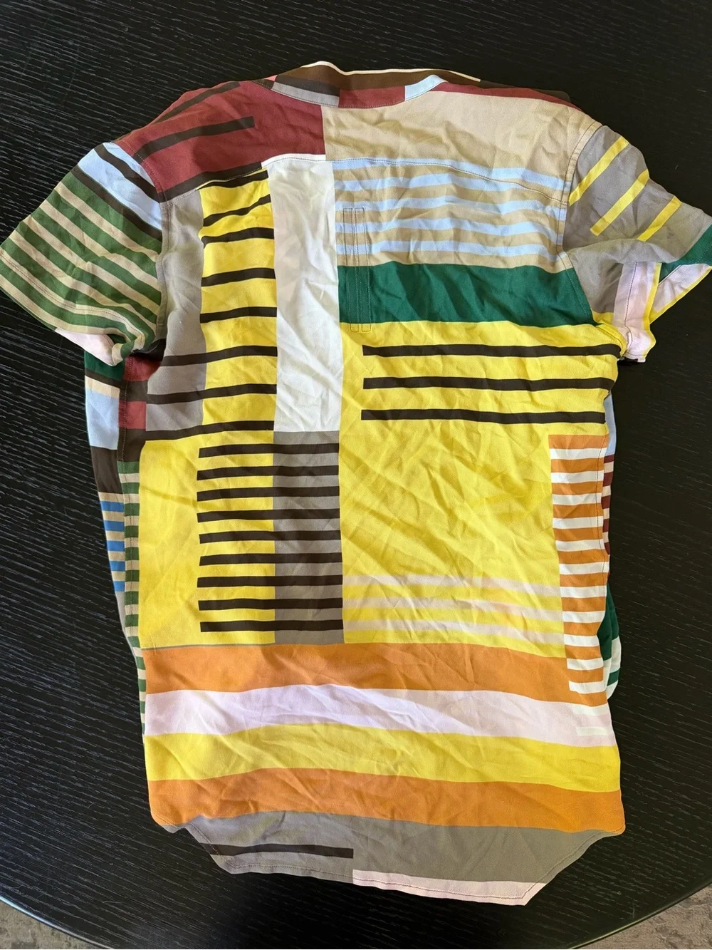 Rick Owens Multicolor Striped Short-Sleeve Button-Down Shirt - Picture 4 of 4